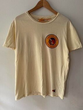Aviator Nation Butter Yellow Graphic Short Sleeved Tee